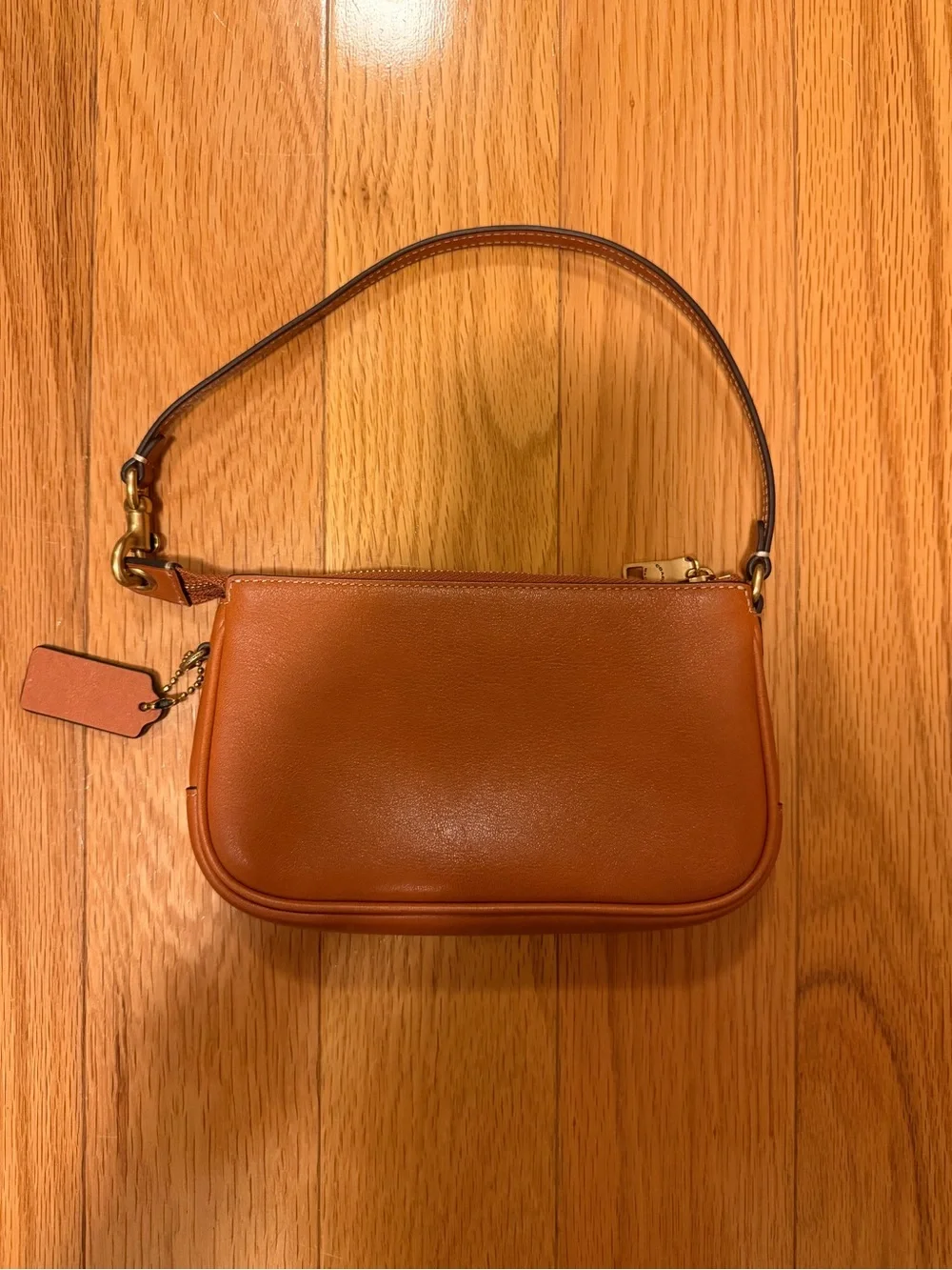 Coach Plaza 18 Leather Shoulder Bag in Honey Brown - Picture 2 of 4
